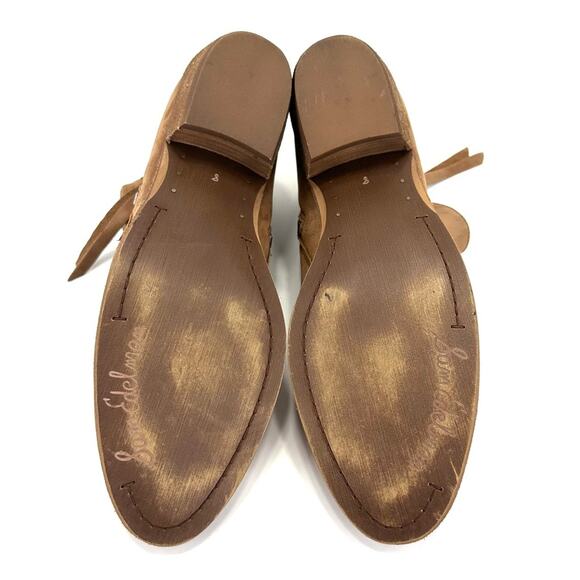 Sam Edelman Packer Women Tan Ankle Boot Sz 8 Soft Leather Low Cuban Heel Bootie - Picture 8 of 16